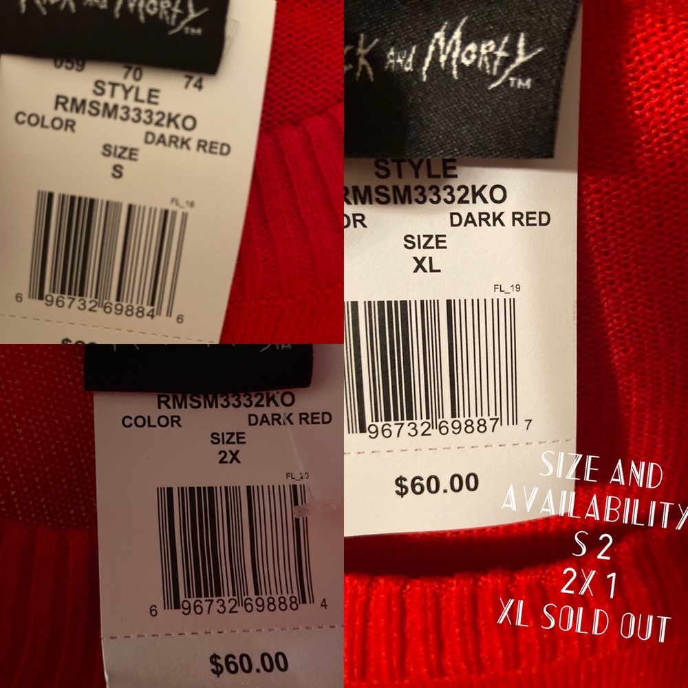 NWT Rick and Morty ugly sweaters S-XL-2XL unisex - Picture 8 of 8